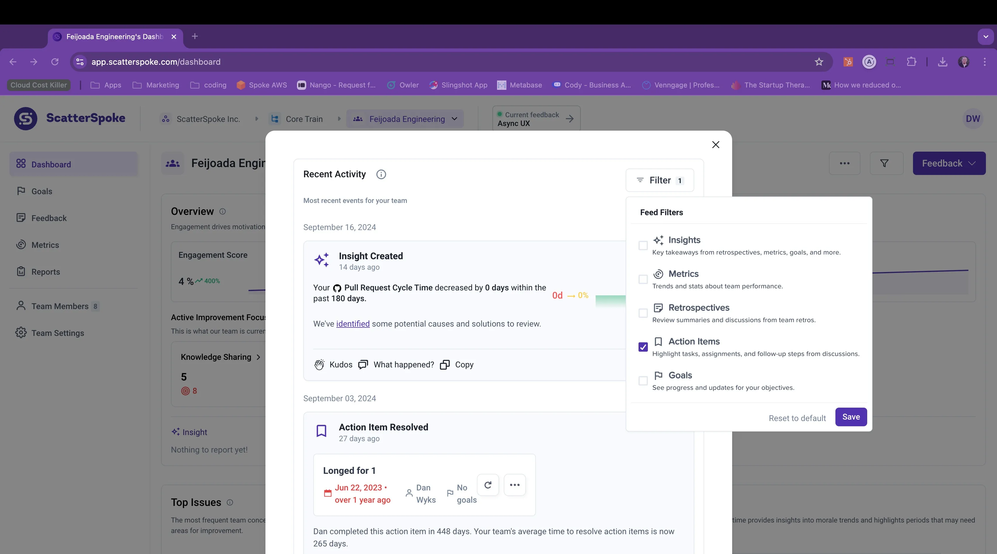 Filter the Activity Feed
