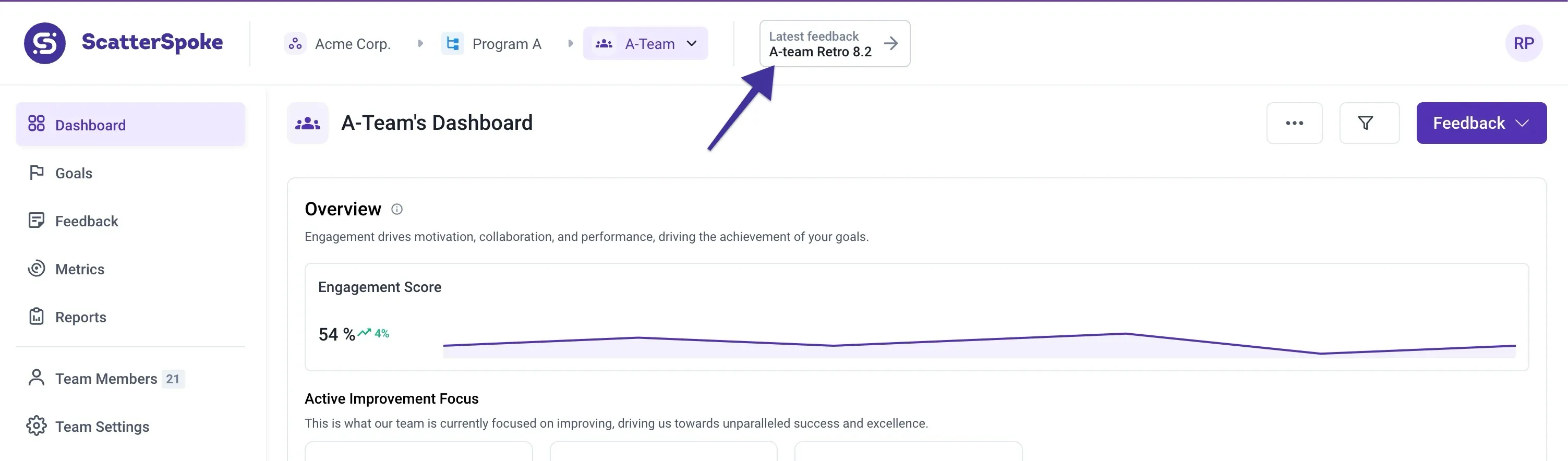 Join the latest retrospective from the Dashboard