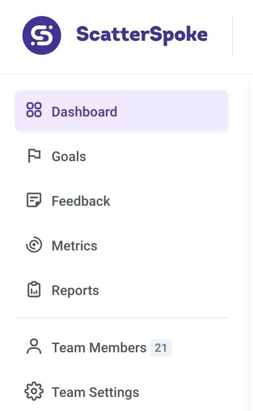 Left navigation menu